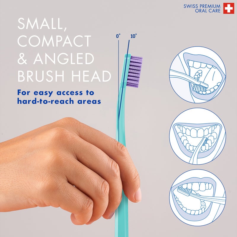 CURAPROX CS 1560 Soft Toothbrush I Ultra-Soft CUREN® Filaments for Sensitive Gums & Teeth I Swiss-Made I Effective Plaque Removal I Single Pack - Image 5
